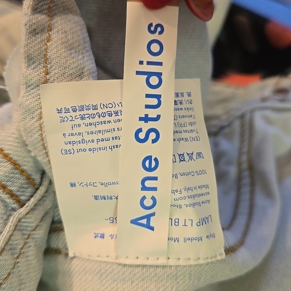 Acne Studios Blå Konst Japaness Denim Cotton Modell Jacket NWOT - Picture 11 of 14